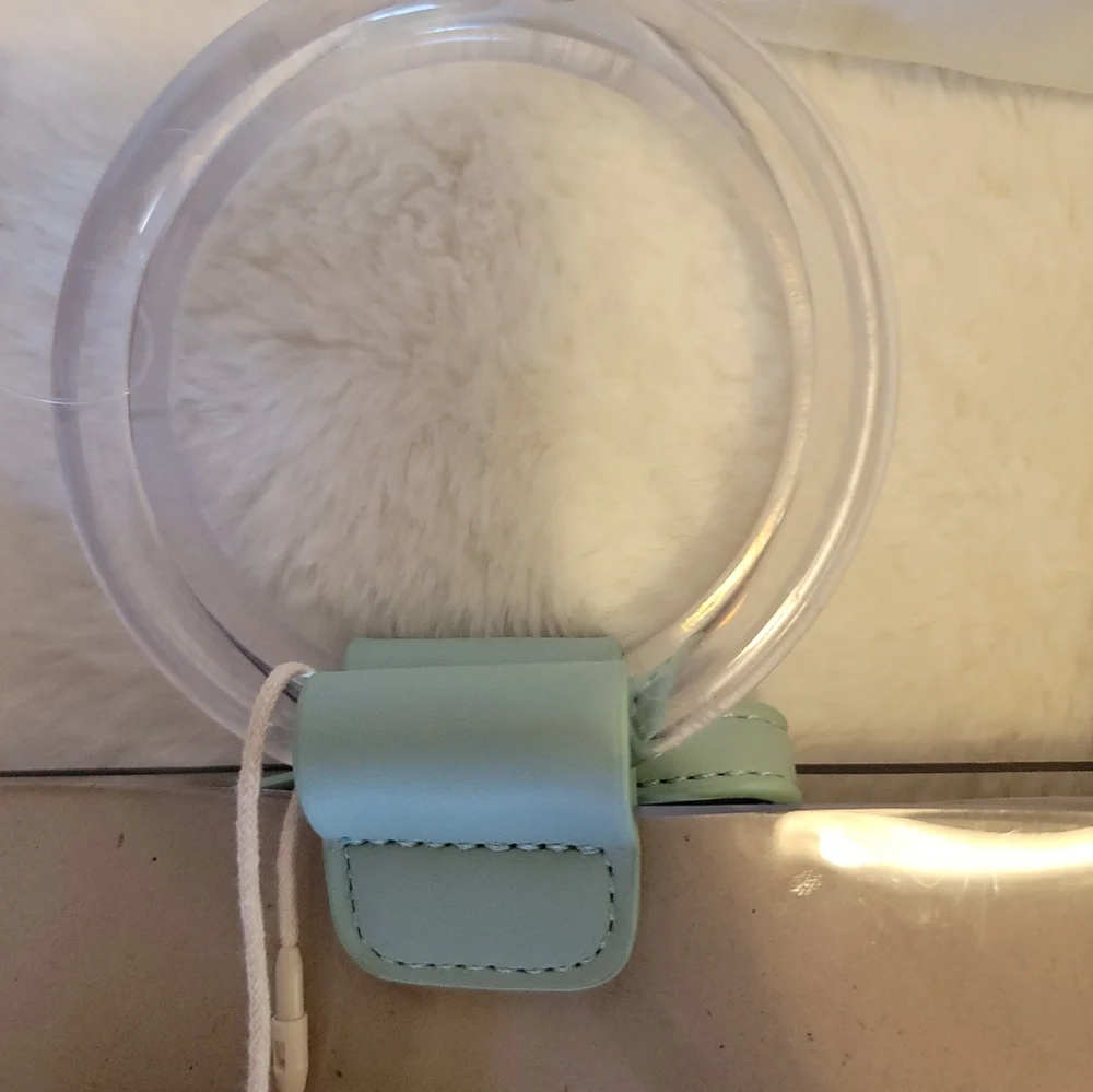 Madison West Clear Crossbody Bag with Mint Trim Statium Bag